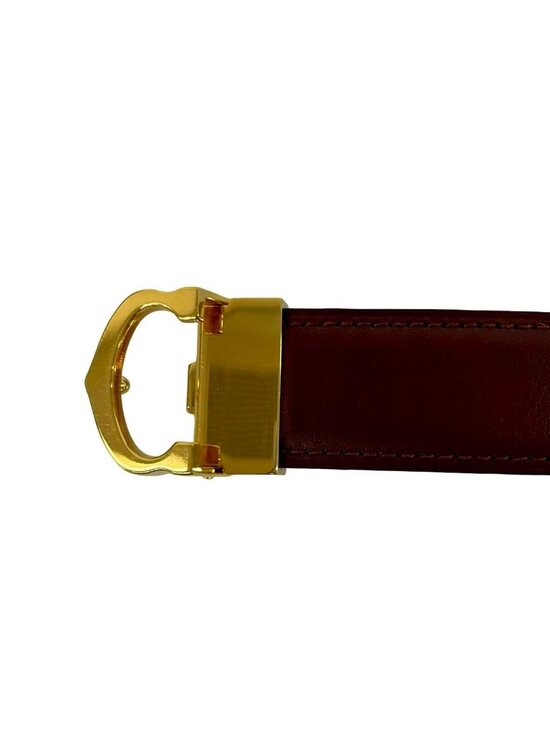 Cartier Vintage Must Line Leather Belt Wine Red Bordeaux main image 6
